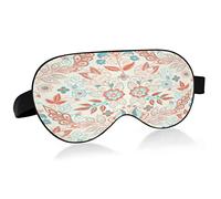 Masque de sommeil belle broderie fleur nuit ombre pour les yeux couverture doux confort bandeau bloc lumière sangle réglable pour hommes femmes