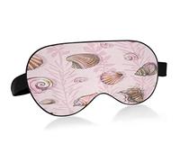 Masque de sommeil belle coquillage rose nuit ombre pour les yeux couverture doux confort bandeau bloc lumière sangle réglable pour hommes femmes