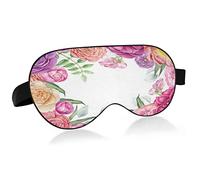 Masque de sommeil belle fleur motif nuit ombre à paupières couverture doux confort bandeau Blockout lumière sangle réglable pour hommes femmes