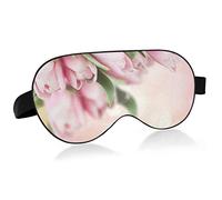 Masque de sommeil belle tulipe rose nuit ombre pour les yeux couverture doux confort bandeau bloc lumière sangle réglable pour hommes femmes