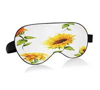 Masque de sommeil Big Sunflower Night Eye Shade Cover Soft Comfort Blindfold Blockout Light Sangle réglable pour hommes femmes