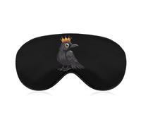 Masque de sommeil Black Crow & Crown, cache-yeux bloquant la lumière, bandeau avec sangle réglable pour femmes et hommes