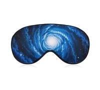 Masque de sommeil bleu nébuleuse avec sangle réglable pour les yeux - Masque de voyage pour les yeux - Patchs doux pour le sommeil et le yoga