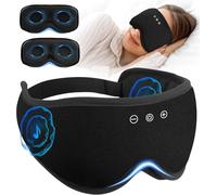 Masque de sommeil Bluetooth avec bonnets 3D amovibles, casque sans fil en coton de bambou, masque occultant pour les yeux avec minuterie pour les personnes dormant sur le côté, les voyages, la