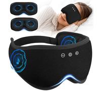 Masque de sommeil Bluetooth avec bonnets 3D amovibles | Casque sans fil en coton de bambou pour les personnes dormant sur le côté | Masque occultant pour les yeux avec minuterie pour les voyages et la