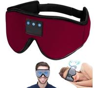 Masque de sommeil Bluetooth avec écouteurs, masque contour des yeux 3D avec écouteurs de musique sans fil, bandeau réglable pour les personnes dormant sur le côté, masque de sommeil lavable en voyage