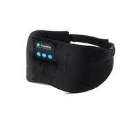 Masque de sommeil Bluetooth avec écouteurs stéréo et microphone lavable Noir