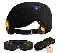 Masque de sommeil Bluetooth profilé 3D avec haut-parleurs stéréo ultra fins, casque de sommeil occultant réglable pour homme et femme, pour la sieste de voyage, l'insomnie (noir)