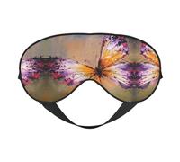 Masque de sommeil brodé avec imprimé papillon coloré pour les yeux, masque pour les yeux pour dormir la nuit, voyage, avion Ues