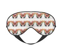 Masque de sommeil brodé coloré à imprimé papillon, couverture douce et respirante pour les voyages, le travail de nuit et la méditation