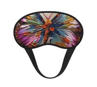 Masque de sommeil brodé en forme de papillon coloré pour dormir sur le côté, masque de nuit pour les yeux pour homme et femme, doux et confortable pour les voyages, la sieste