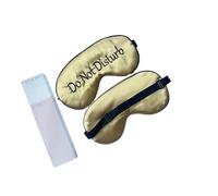 Masque de sommeil brodé en soie douce et occultante avec sangle réglable pour les yeux (doré)