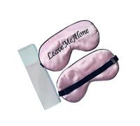 Masque de sommeil brodé en soie douce et occultante avec sangle réglable pour les yeux pour voyage (rose)