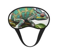 Masque de sommeil caméléon pour femmes, filles, hommes, masque doux et confortable avec sangle réglable pour les yeux, occultant, pour voyage, yoga, sieste, travail
