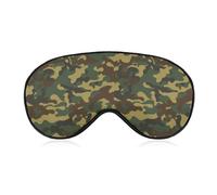 Masque de sommeil camouflage vert camouflage, masque de sommeil occultant doux, bandeau pour les yeux, idéal pour une sieste de voyage ou un sommeil profond.