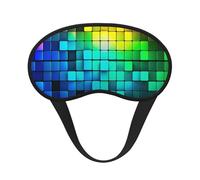 Masque de sommeil carré coloré doux et confortable avec sangle réglable occultante pour femmes, filles, hommes, voyage, yoga, sieste, travail