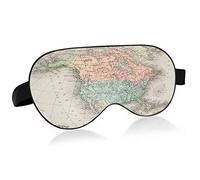 Masque de sommeil carte du monde amérique nuit ombre pour les yeux couverture doux confort bandeau bloc lumière sangle réglable pour hommes femmes