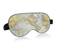 Masque de sommeil carte du monde peinture nuit ombre à paupières couverture doux confort bandeau blocage lumière sangle réglable pour hommes femmes