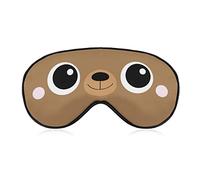 Masque de sommeil Cartoon Bear Face Sleep Eye Mask Bandeau avec sangle réglable Cute Animal Face Soft Eye Cover pour bloquer les lumières
