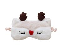 Masque de Sommeil Cerf en Peluche, Doux, Léger, sans Pression | Cache-œil Mignon pour Repos, Usage au Travail Pause, Confort Nocturne, sans Tirer les Cheveux