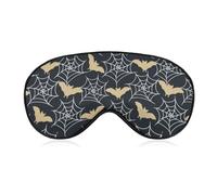Masque de sommeil chauve-souris toile d'araignée pour femmes et hommes, masque de sommeil doux, bandeau ajustable, 20 x 10 cm