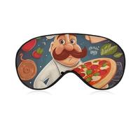 Masque de sommeil Chef Pizza Masque pour les yeux bloquant la lumière, confortable et doux, couverture des yeux avec bande élastique, convient pour les hommes et les femmes, convient pour voyager