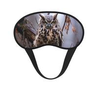 Masque de sommeil chouette sur une branche pour dormir sur le côté, masque occultant pour homme et femme, masque de sommeil sans pression, doux, respirant, confortable pour dormir la nuit