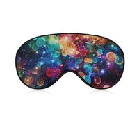 Masque de sommeil coloré avec étoiles arc-en-ciel pour homme et femme avec sangle réglable - Masque occultant doux et respirant - Antidérapant - Essentiels de voyage