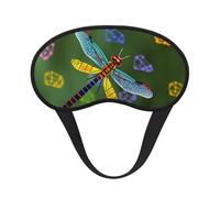 Masque de sommeil coloré en forme de libellule pour femmes, filles et hommes, masque doux et confortable avec sangle réglable pour les yeux, occultant, pour voyage, yoga, sieste, travail