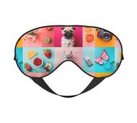 Masque de sommeil coloré pour chien et chat, masque de sommeil double face, masque de sommeil pour homme et femme, couvre-yeux occultant pour dormir, voyage