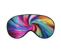 Masque de sommeil coloré tie-dye pour homme et femme avec sangle réglable - Masque occultant doux et respirant - Antidérapant - Essentiels de voyage