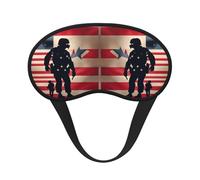 Masque de sommeil commémoratif patriotique des soldats américains pour adultes, masque confortable bloquant la lumière pour les voyages, le yoga