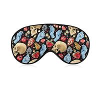 Masque de sommeil compatible avec Halloween Goth crâne champignon vampire magique sorcière sorcellerie masque pour les yeux de sommeil pour femme homme nuit bandeau, bloquant la lumière pour les yeu