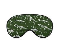 Masque de sommeil compatible avec le masque de sommeil squelette de dinosaure grunge pour les yeux bandés de nuit pour les femmes et les hommes, couvre-yeux de luxe bloquant la lumière avec sangle r