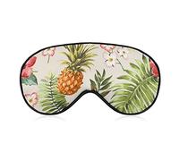 Masque de sommeil compatible avec les fleurs tropicales Masque pour les yeux en pin vintage avec sangle réglable, masque pour les yeux respirant pour dormir, housse de protection pour les yeux amusa