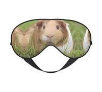 Masque de sommeil confortable avec imprimé cochon d'Inde, réglable, doux et respirant pour les voyages, la méditation