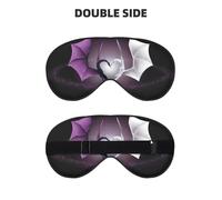Masque de sommeil confortable avec imprimé dragons Violet et Wirte - Couvre les yeux - Réglable, doux et respirant pour les voyages, la méditation