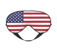 Masque de sommeil confortable avec imprimé drapeau américain - Couverture complète des yeux - Réglable, doux et respirant pour les voyages, la méditation