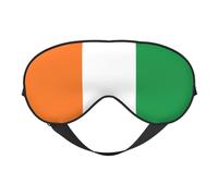 Masque de sommeil confortable avec imprimé drapeau de la Côte d'Ivoire - Couverture complète des yeux, réglable, doux et respirant pour les voyages, la méditation