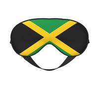 Masque de sommeil confortable avec imprimé drapeau de la Jamaïque - Couverture complète des yeux, réglable, doux et respirant pour les voyages, la méditation