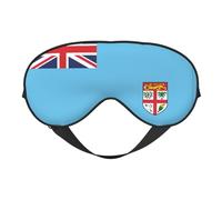 Masque de sommeil confortable avec imprimé drapeau des Fidji - Couverture complète des yeux, réglable, doux et respirant pour les voyages, la méditation