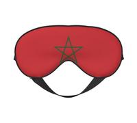 Masque de sommeil confortable avec imprimé drapeau du Maroc - Couverture complète des yeux, réglable, doux et respirant pour les voyages, la méditation
