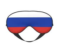 Masque de sommeil confortable avec imprimé drapeau russe - Couverture complète des yeux - Réglable, doux et respirant pour les voyages, la méditation
