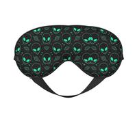Masque de sommeil confortable avec imprimé extraterrestres - Couverture complète des yeux, réglable, doux et respirant pour les voyages, la méditation