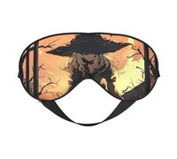 Masque de sommeil confortable avec imprimé horreur d'Halloween pour homme et femme, léger, voyage, sieste, méditation, yoga, travail