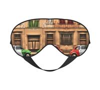 Masque de sommeil confortable avec imprimé italien, couverture complète des yeux, réglable, doux et respirant, pour voyage, méditation