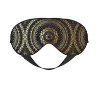 Masque de sommeil confortable avec imprimé mandala kaléidoscope - Couverture complète des yeux - Réglable, doux et respirant pour les voyages, la méditation