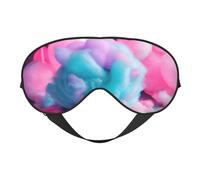 Masque de sommeil confortable en coton rose pour homme et femme - Léger - Pour voyage, sieste, méditation, yoga, travail