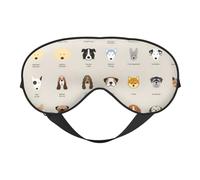 Masque de sommeil confortable et réglable avec imprimé de race de chien