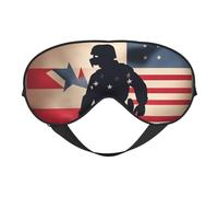 Masque de sommeil confortable et réglable pour les yeux Motif soldats militaires américains